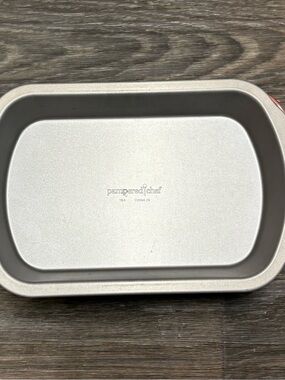 Pampered Chef Silver Rectangular Freezer Bowls